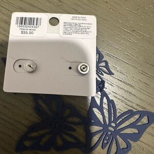 Gorgeous dark purple Chico butterfly statement earrings brand new with tags